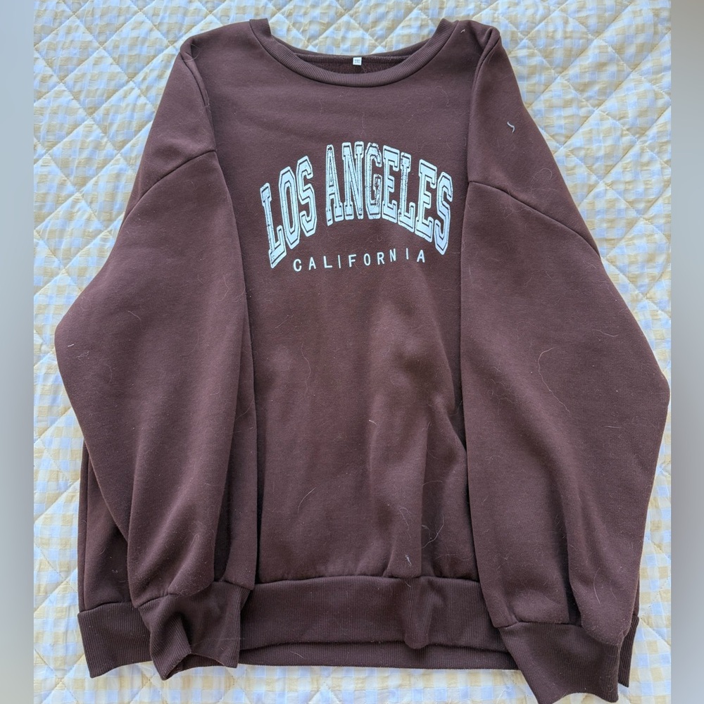 Brown Los Angeles California Sweatshirt 2XL